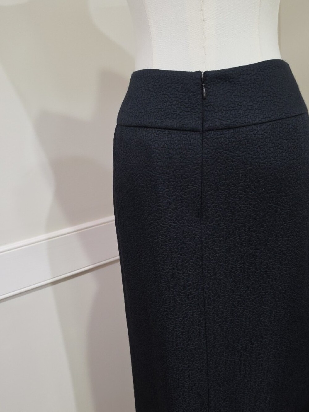 VINTAGE Linda Allard Ellen Tracy Textured Crinkle Maxi Skirt - Size 14 - Picture 6 of 7